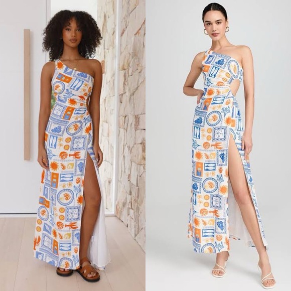 Brunch in Mykonos Printed Maxi Dress - Picture 3 of 5